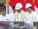 Presiden Republik Indonesia Joko Widodo meresmikan Bendungan Tamblang atau Danu Kerthi.